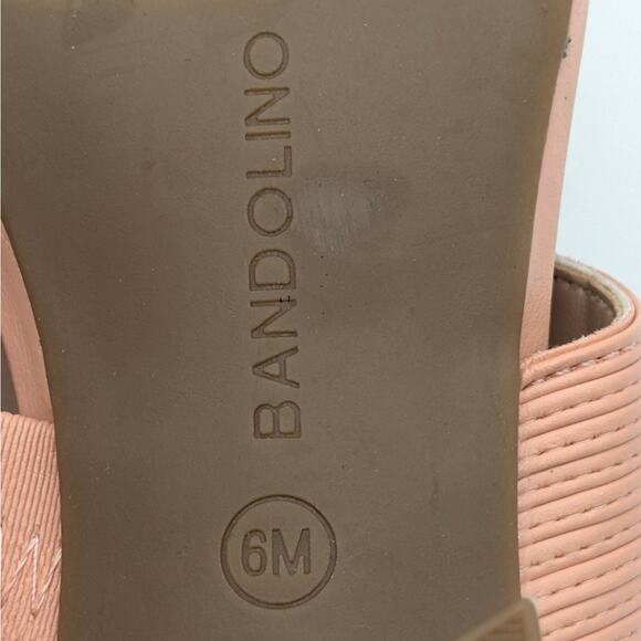 Bandolino Merily 3 Heeled Sandal Open Square Toe Women's Pink Size US6M EU37 - Picture 9 of 11